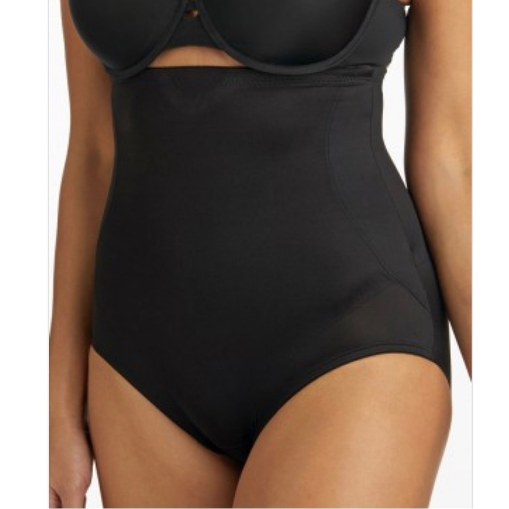 TC Intimates Hi‎ Waisted Brief Body Shaper Firm Control Flexible Black Small
